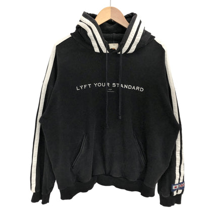 【現状渡し品】【メンズ】 LYFT リフト 2WAY STRETCH 2 LINE WARM PULLOVER HOODIE M-PK-0298 フーディ パーカー 2ライン 長袖 トップス 142-260708-rs-03-fur サイズ：M カラー：ブラック 万代Net店
