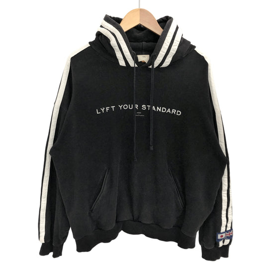 【現状渡し品】【メンズ】 LYFT リフト 2WAY STRETCH 2 LINE WARM PULLOVER HOODIE M-PK-0298 フーディ パーカー 2ライン 長袖 トップス 142-260708-rs-03-fur サイズ：M カラー：ブラック 万代Net店