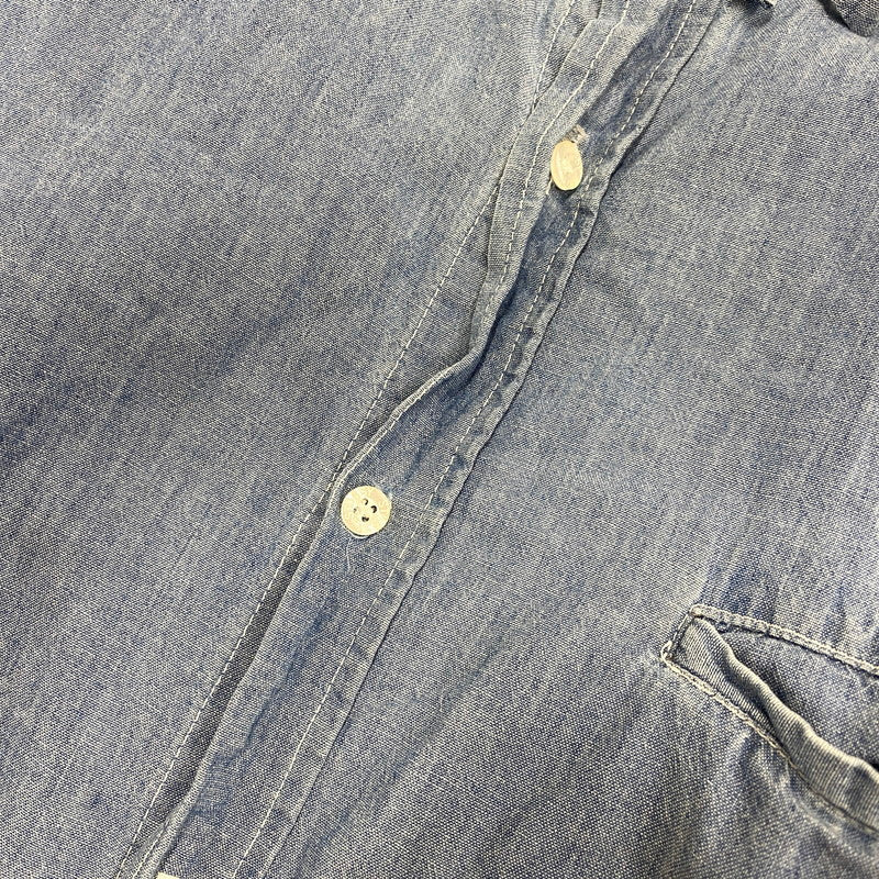 【中古品】【メンズ】 OLD STUSSY オールド ステューシー USA製 CHAMBRAY LS SHIRT シャンブレー ロングスリーブ シャツ トップス 142-260822-kh-02-izu サイズ：M カラー：ライトブルー 万代Net店