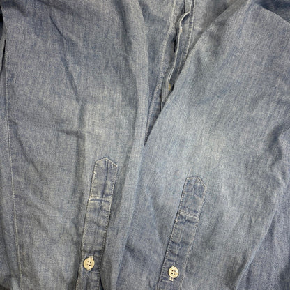 【中古品】【メンズ】 OLD STUSSY オールド ステューシー USA製 CHAMBRAY LS SHIRT シャンブレー ロングスリーブ シャツ トップス 142-260822-kh-02-izu サイズ：M カラー：ライトブルー 万代Net店