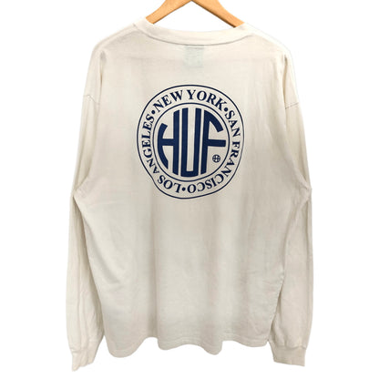 【現状渡し品】【メンズ】 HUF ハフ REGIONAL LS TEE 長袖 Tシャツ ロンT バックプリント トップス 古着 142-261005-rs-02-fur サイズ：L カラー：ホワイト 万代Net店
