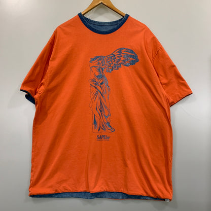 【中古品】【メンズ】 SAPEUR サプール 24SS A ELEGANTES REVERSIBLE SS TEE ア エレガンテス リバーシブル ショートスリーブ 半袖Tシャツ メンズ トップス 142-261005-em-06-min サイズ：XXL カラー：ブルー/オレンジ 万代Net店