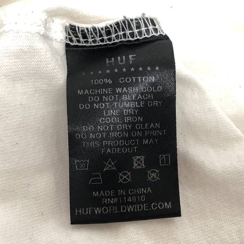 【現状渡し品】【メンズ】 HUF ハフ REGIONAL LS TEE 長袖 Tシャツ ロンT バックプリント トップス 古着 142-261005-rs-02-fur サイズ：L カラー：ホワイト 万代Net店