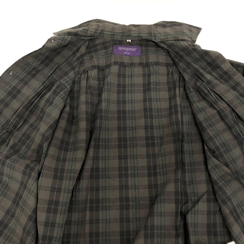 【中古品】【メンズ】 NEPENTHES ネペンテス S/S CHECK SHIRT 半袖 チェックシャツ ポケット トップス 140-260708-rs-04-fur サイズ：M カラー：カーキ/グリーン系 万代Net店