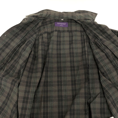 【中古品】【メンズ】 NEPENTHES ネペンテス S/S CHECK SHIRT 半袖 チェックシャツ ポケット トップス 140-260708-rs-04-fur サイズ：M カラー：カーキ/グリーン系 万代Net店