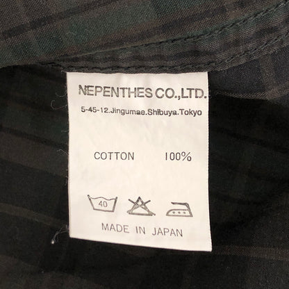 【中古品】【メンズ】 NEPENTHES ネペンテス S/S CHECK SHIRT 半袖 チェックシャツ ポケット トップス 140-260708-rs-04-fur サイズ：M カラー：カーキ/グリーン系 万代Net店