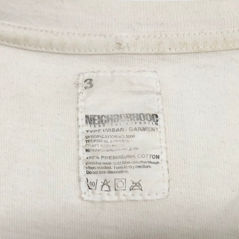 【現状渡し品】【メンズ】 NEIGHBORHOOD × FRAGMENT DESIGN ネイバーフッド S/S TEE 半袖 Tシャツ トップス 古着 142-260708-rs-05-fur サイズ：3 カラー：ホワイト 万代Net店