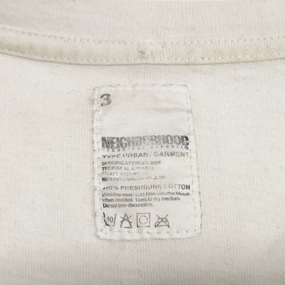 【現状渡し品】【メンズ】 NEIGHBORHOOD × FRAGMENT DESIGN ネイバーフッド S/S TEE 半袖 Tシャツ トップス 古着 142-260708-rs-05-fur サイズ：3 カラー：ホワイト 万代Net店