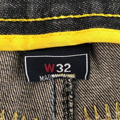 【中古品】【メンズ】 COOGI クージー BAGGY DENIM PANT デニムパンツ 刺繍 ダメージ Gパン ジーンズ ボトムス 古着 ヴィンテージ 157-260708-rs-06-fur サイズ：W32 カラー：ブラックインディゴ 万代Net店