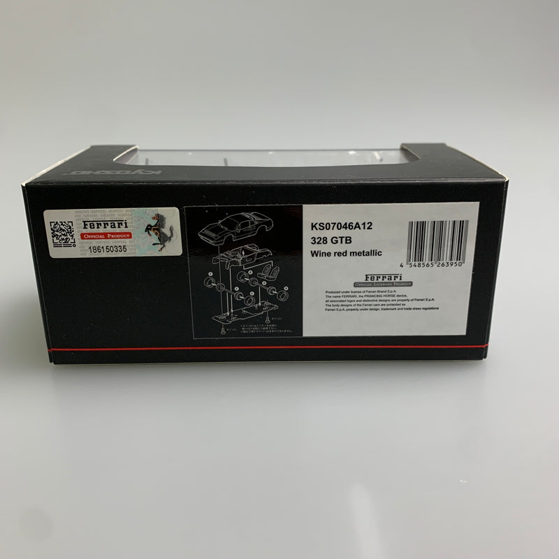 【現状渡し品】 KYOSHO 京商 1/64 フェラーリ 328GTB(ワインレッド) [KS07046A12] ミニカー 061-260427-AS-10-min 万代Net店