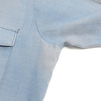 【ジャンク品】【メンズ】 USED US NAVY 80S CHAMBRAY TYPE2 長袖 シャツ トップス 古着 ヴィンテージ 146-260708-rs-08-fur サイズ：不明 カラー：ライトブルー 万代Net店