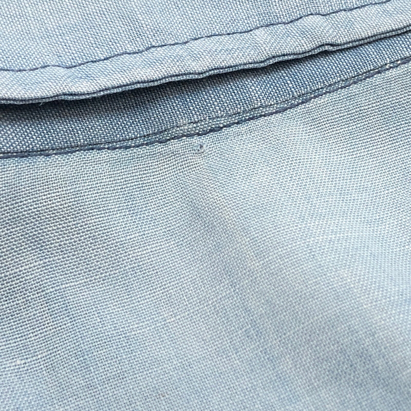 【ジャンク品】【メンズ】 USED US NAVY 80S CHAMBRAY TYPE2 長袖 シャツ トップス 古着 ヴィンテージ 146-260708-rs-08-fur サイズ：不明 カラー：ライトブルー 万代Net店