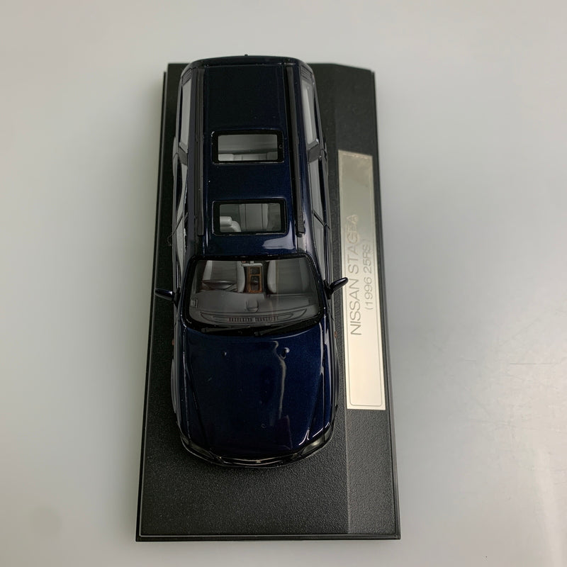 【現状渡し品】 Hi-Story ハイストーリー 1/43 NISSAN STAGEA 1996 25RS(ダークブルーパール) ニッサン ステージア ミニカー 061-260427-AS-11-min 万代Net店