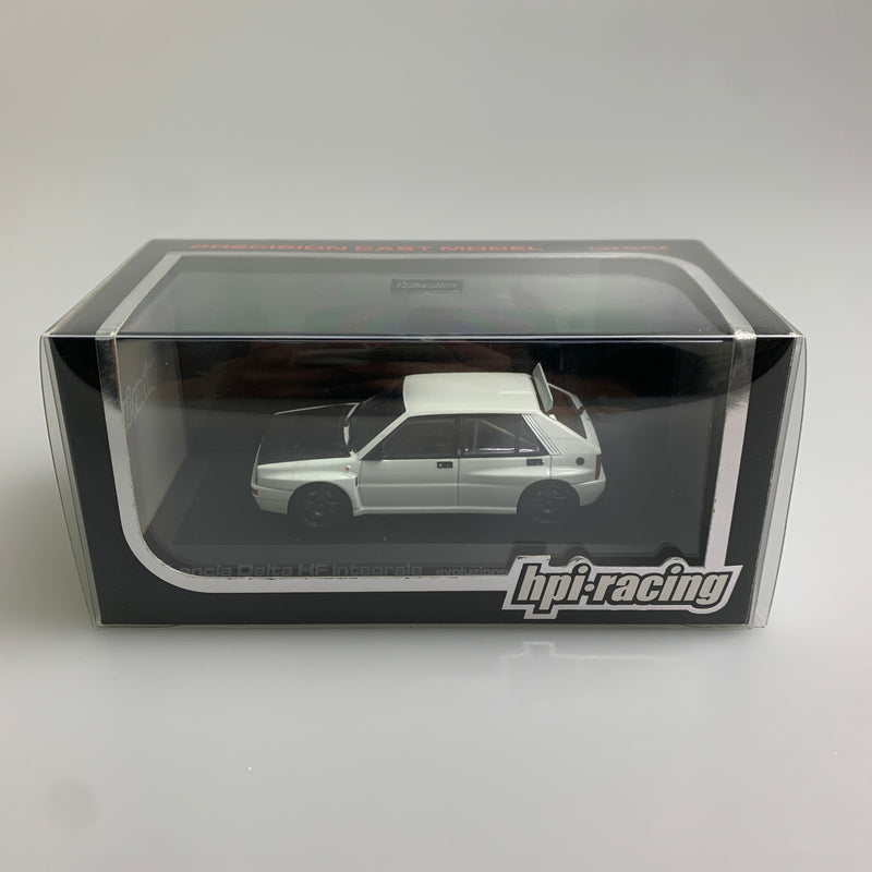 【現状渡し品】 HPI 1/43 ランチア デルタ HF インテグラーレ エヴォルツォーネ2 ホワイト ミニカー 061-260427-AS-12-min 万代Net店