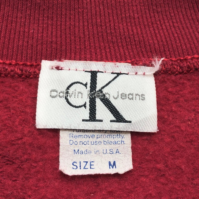 【ジャンク品】【メンズ】 90S SWEATSHIRT スウェット トレーナー USA製 長袖 トップス 古着 ヴィンテージ系 146-260421-rs-01-fur サイズ：M カラー：レッド系 万代Net店