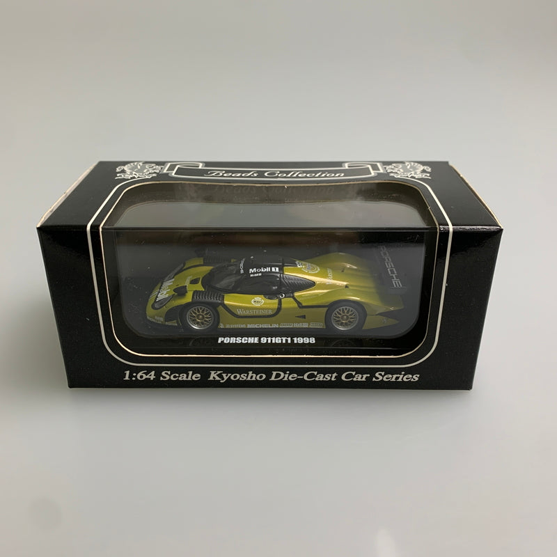 【現状渡し品】 kyosho 京商 1/64 ポルシェ911 GT1 1998 テストカー(イエロー)「Beads Collection」[K06541C] ミニカー 061-260427-AS-14-min 万代Net店