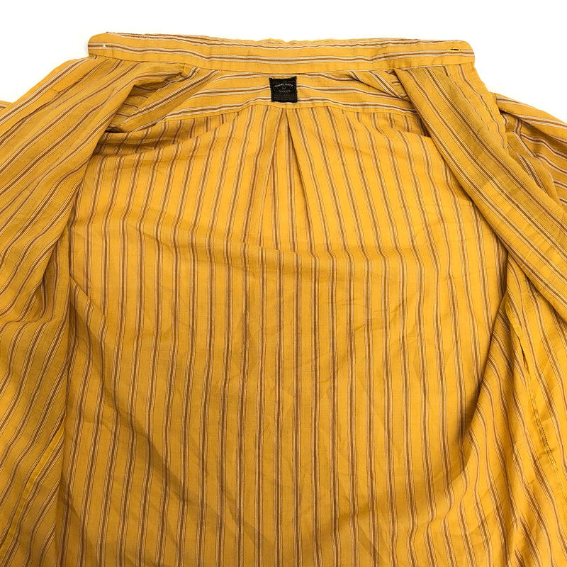 【ジャンク品】【メンズ】 70'S STRIPE SHIRT ストライプ シャツ 長袖 トップス 古着 ヴィンテージ系 146-260421-rs-03-fur サイズ：L カラー：マスタード・イエロー系 万代Net店
