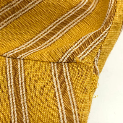 【ジャンク品】【メンズ】 70'S STRIPE SHIRT ストライプ シャツ 長袖 トップス 古着 ヴィンテージ系 146-260421-rs-03-fur サイズ：L カラー：マスタード・イエロー系 万代Net店
