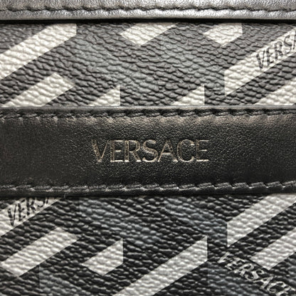 【中古品】【メンズ/レディース】 VERSACE ヴェルサーチェ La Greca グレカ ラウンドファスナー ウォレット 長財布 181-260709-rs-02-fur カラー：ブラック/グレー系 万代Net店