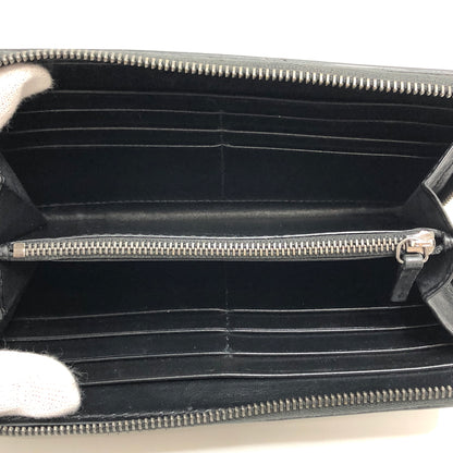 【中古品】【メンズ/レディース】 VERSACE ヴェルサーチェ La Greca グレカ ラウンドファスナー ウォレット 長財布 181-260709-rs-02-fur カラー：ブラック/グレー系 万代Net店