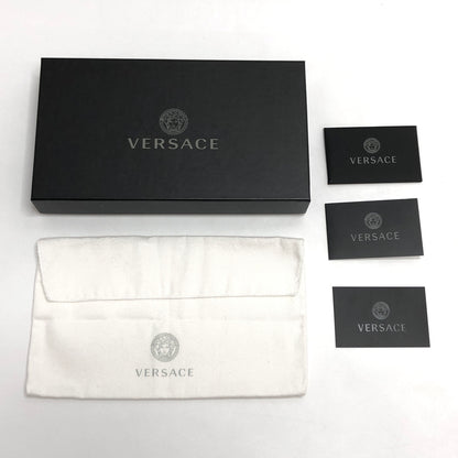 【中古品】【メンズ/レディース】 VERSACE ヴェルサーチェ La Greca グレカ ラウンドファスナー ウォレット 長財布 181-260709-rs-02-fur カラー：ブラック/グレー系 万代Net店