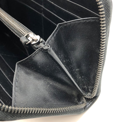 【中古品】【メンズ/レディース】 VERSACE ヴェルサーチェ La Greca グレカ ラウンドファスナー ウォレット 長財布 181-260709-rs-02-fur カラー：ブラック/グレー系 万代Net店