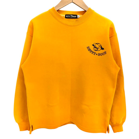 【現状渡し品】【メンズ】 BACK PRINT SWEATSHIRT スウェット トレーナー 長袖 トップス 古着 ヴィンテージ系 146-260421-rs-06-fur サイズ：M カラー：イエロー系 万代Net店