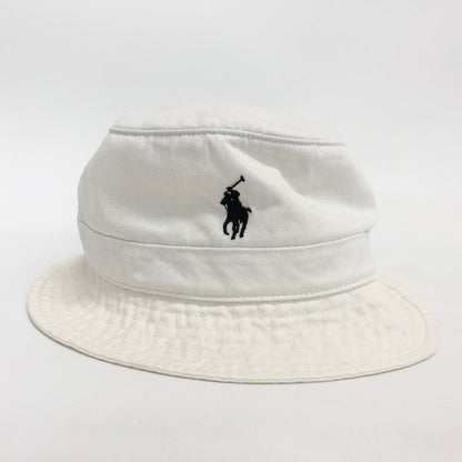 【中古品】【メンズ/レディース】 POLO RALPH LAUREN ポロ・ラルフローレン PONY EMBROIDERY BUCKET HAT バケットハット 帽子 アクセサリー 185-260709-rs-03-fur サイズ：L/XL 61cm カラー：ホワイト 万代Net店