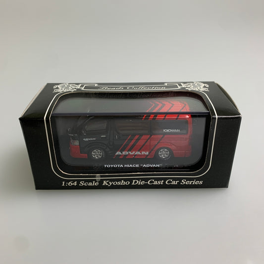 【現状渡し品】 Kyosho 京商 1/64 アドバン ハイエース(ブラック×レッド) ミニカー 061-260427-AS-19-min 万代Net店