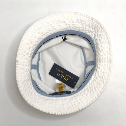 【中古品】【メンズ/レディース】 POLO RALPH LAUREN ポロ・ラルフローレン PONY EMBROIDERY BUCKET HAT バケットハット 帽子 アクセサリー 185-260709-rs-03-fur サイズ：L/XL 61cm カラー：ホワイト 万代Net店