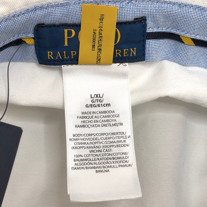 【中古品】【メンズ/レディース】 POLO RALPH LAUREN ポロ・ラルフローレン PONY EMBROIDERY BUCKET HAT バケットハット 帽子 アクセサリー 185-260709-rs-03-fur サイズ：L/XL 61cm カラー：ホワイト 万代Net店