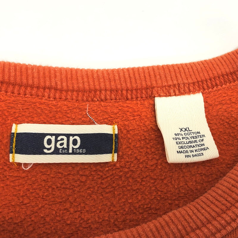 【現状渡し品】【メンズ】 GAP DENIM CREWNECK SWEATSHIRT スウェット トレーナー 小文字タグ 長袖 トップス 古着 ヴィンテージ系 146-260421-rs-07-fur サイズ：XXL カラー：オレンジ系 万代Net店