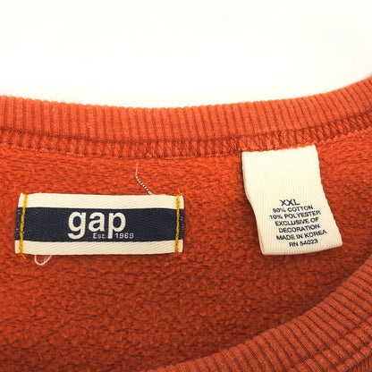【現状渡し品】【メンズ】 GAP DENIM CREWNECK SWEATSHIRT スウェット トレーナー 小文字タグ 長袖 トップス 古着 ヴィンテージ系 146-260421-rs-07-fur サイズ：XXL カラー：オレンジ系 万代Net店