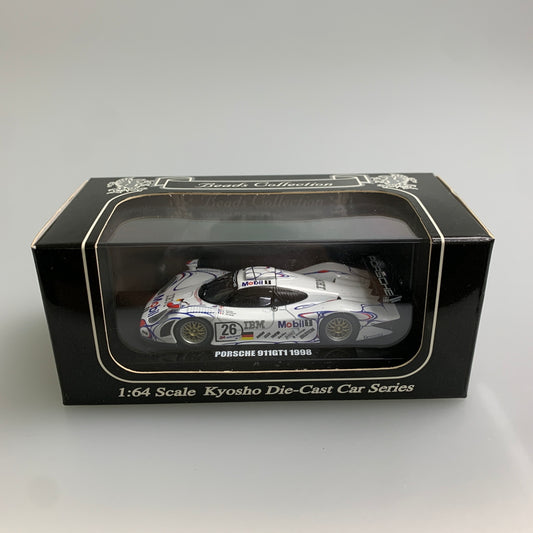 【現状渡し品】 Kyosho 京商 1/64 ポルシェ911 GT1 1998 ル・マン No.26(ホワイト) ミニカー 061-260427-AS-20-min 万代Net店
