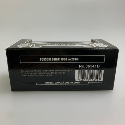 【現状渡し品】 Kyosho 京商 1/64 ポルシェ911 GT1 1998 ル・マン No.26(ホワイト) ミニカー 061-260427-AS-20-min 万代Net店