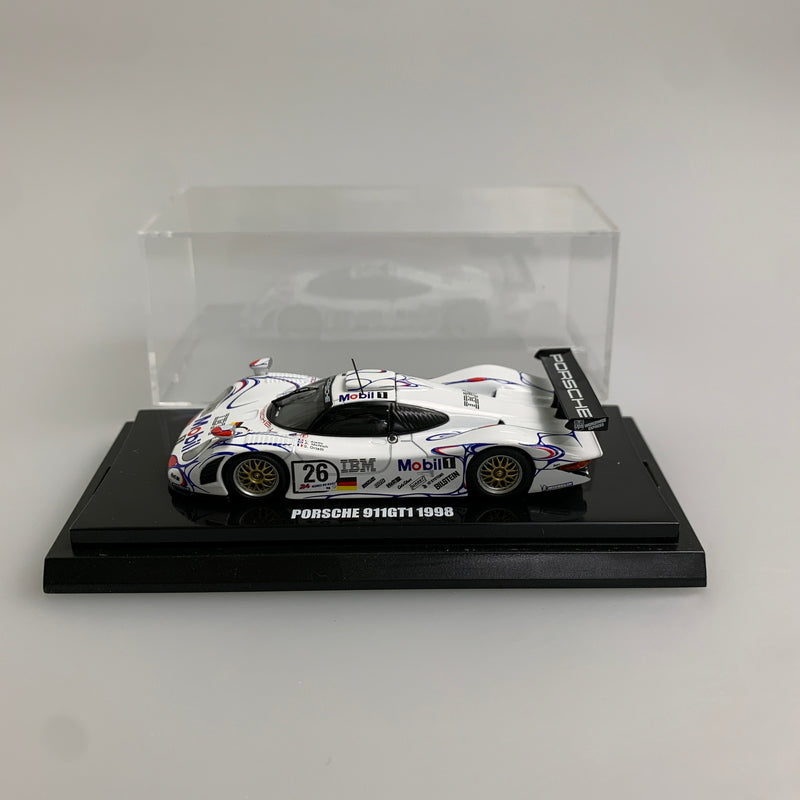 【現状渡し品】 Kyosho 京商 1/64 ポルシェ911 GT1 1998 ル・マン No.26(ホワイト) ミニカー 061-260427-AS-20-min 万代Net店