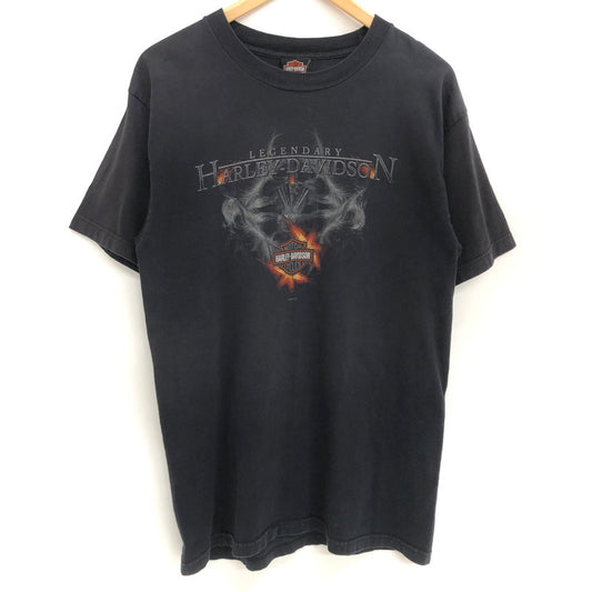 【現状渡し品】【メンズ】 HARLEY DAVIDSON ハーレーダビッドソン 00S LEGENDARY SS TEE 半袖 Tシャツ トップス 古着 ヴィンテージ系 146-260422-rs-01-fur サイズ：L カラー：ブラック 万代Net店