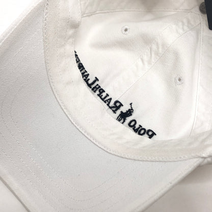 【中古品】【メンズ/レディース】 POLO RALPH LAUREN ポロ・ラルフローレン LOGO BB CAP キャップ 帽子 アクセサリー 185-260709-rs-04-fur サイズ：ONE SIZE(59cm) カラー：ホワイト 万代Net店
