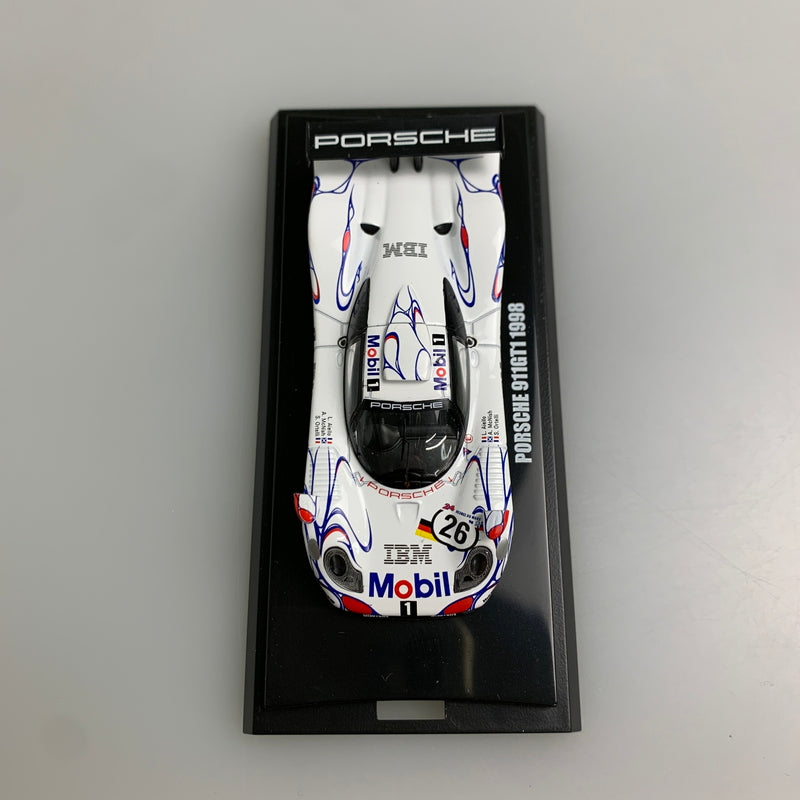 【現状渡し品】 Kyosho 京商 1/64 ポルシェ911 GT1 1998 ル・マン No.26(ホワイト) ミニカー 061-260427-AS-20-min 万代Net店