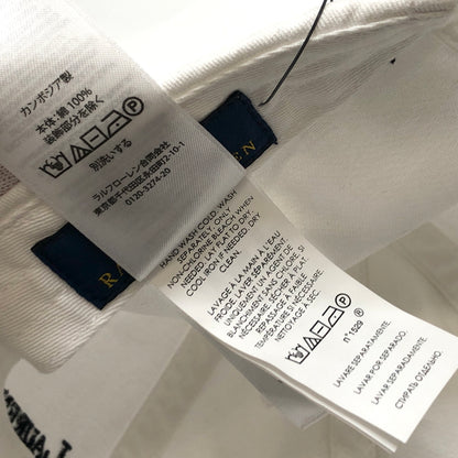 【中古品】【メンズ/レディース】 POLO RALPH LAUREN ポロ・ラルフローレン LOGO BB CAP キャップ 帽子 アクセサリー 185-260709-rs-04-fur サイズ：ONE SIZE(59cm) カラー：ホワイト 万代Net店