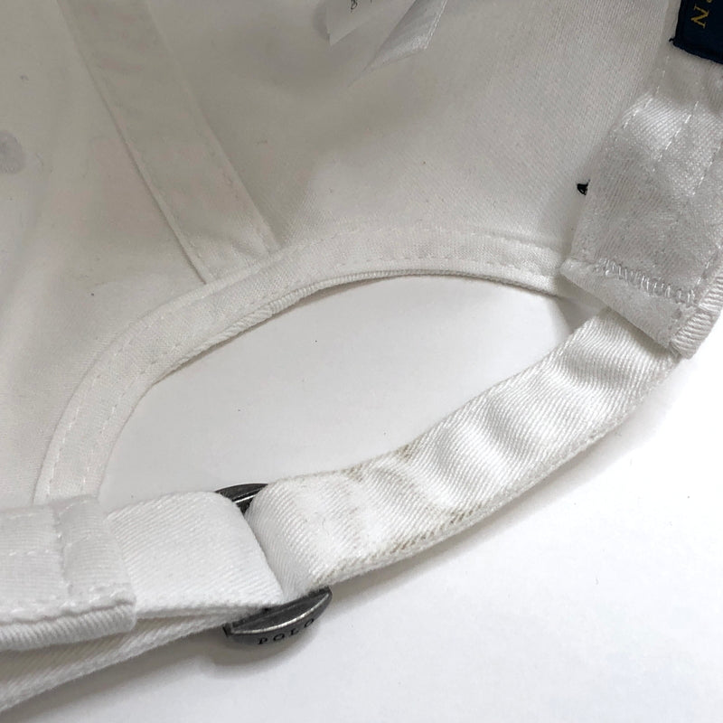 【中古品】【メンズ/レディース】 POLO RALPH LAUREN ポロ・ラルフローレン LOGO BB CAP キャップ 帽子 アクセサリー 185-260709-rs-04-fur サイズ：ONE SIZE(59cm) カラー：ホワイト 万代Net店