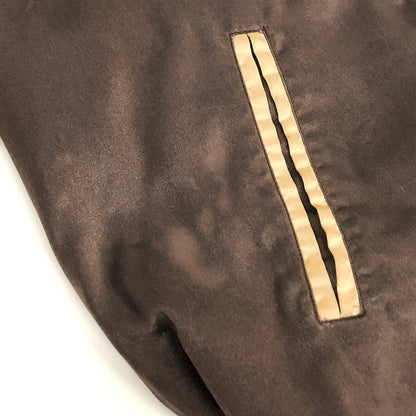 【ジャンク品】【メンズ】 USED スカジャン 龍刺繍 ブルゾン アウター 古着 145-260709-rs-06-fur サイズ：不明 カラー：ブラウン/ゴールド系 万代Net店