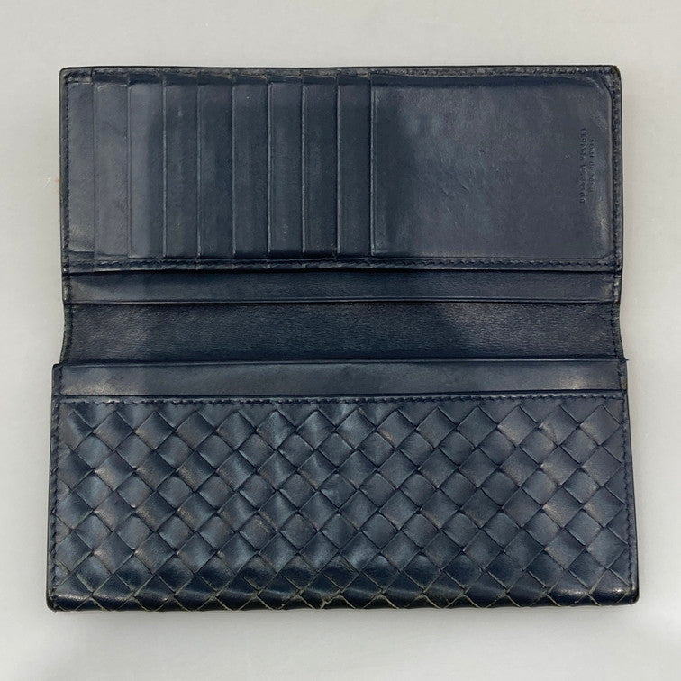 【中古品】【メンズ】 BOTTEGA VENETA ボッテガヴェネタ 長財布 200-260426-WA-09-iwa カラー：ネイビー 万代Net店