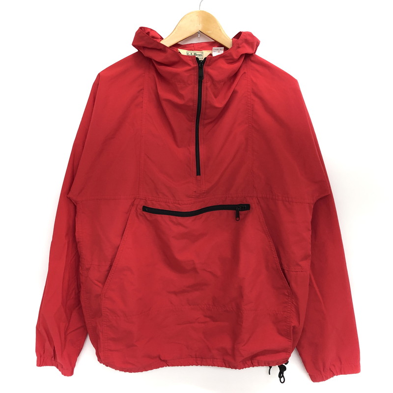 【中古品】【メンズ】 L.L.BEAN エルエルビーン 80S ANORAK NYLON PARKA アノラックパーカー ナイロンジャケット 古着 ヴィンテージ系 146-260422-rs-05-fur サイズ：M カラー：レッド 万代Net店