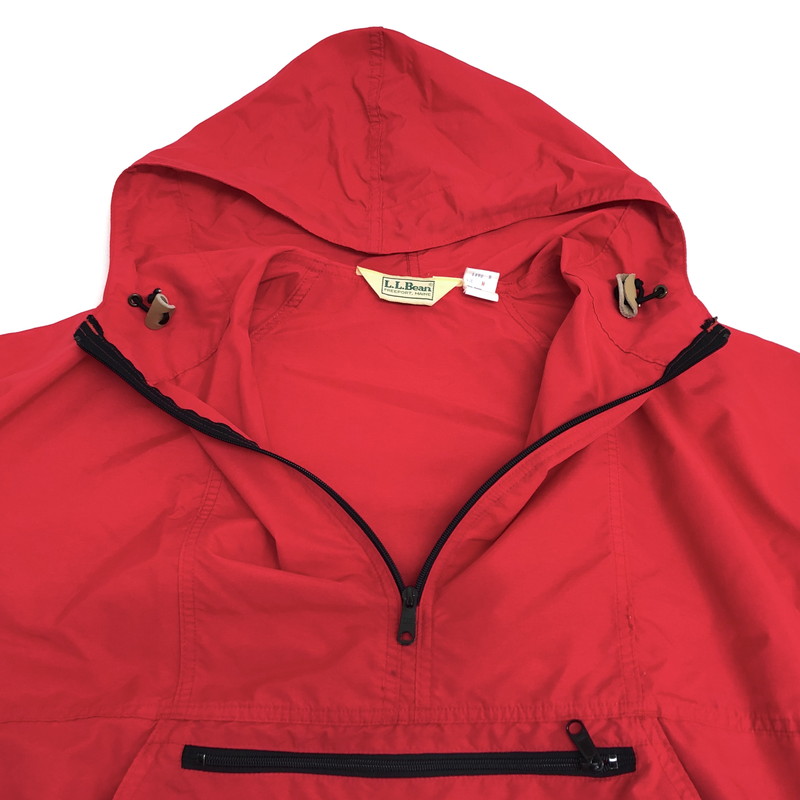 【中古品】【メンズ】 L.L.BEAN エルエルビーン 80S ANORAK NYLON PARKA アノラックパーカー ナイロンジャケット 古着 ヴィンテージ系 146-260422-rs-05-fur サイズ：M カラー：レッド 万代Net店