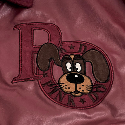 【現状渡し品】【メンズ】 PINK DOG ピンクドッグ JACKET ジャケット ブルゾン 刺繍 アウター ヴィンテージ系 146-250808-rs-01-fur サイズ：L カラー：ワインレッド系 万代Net店