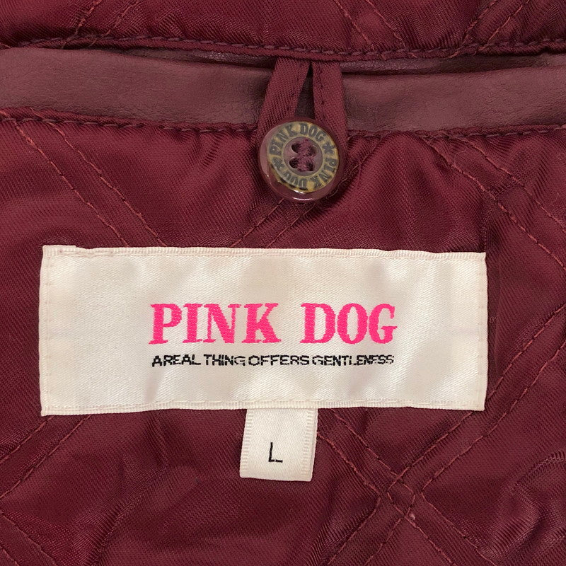 【現状渡し品】【メンズ】 PINK DOG ピンクドッグ JACKET ジャケット ブルゾン 刺繍 アウター ヴィンテージ系 146-250808-rs-01-fur サイズ：L カラー：ワインレッド系 万代Net店