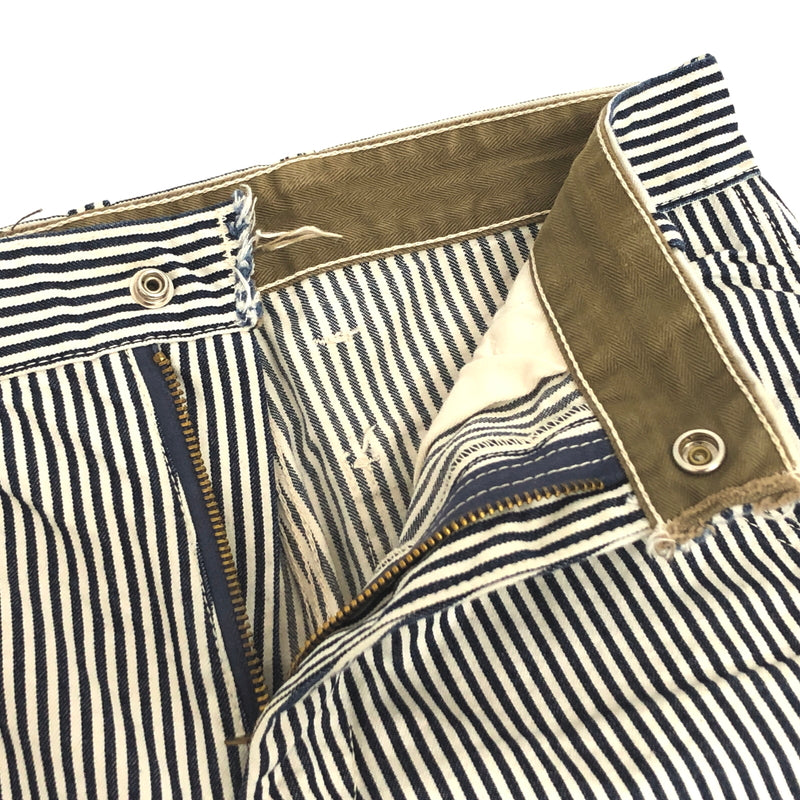 【中古品】【メンズ】 JOE MCCOY ジョーマッコイ 8HOUR UNION HALF PANTS LOT746 エイトアワーユニオン ハーフパンツ ヒッコリー ボトムス 古着 156-260709-rs-09-fur サイズ：28 カラー：ヒッコリー 万代Net店