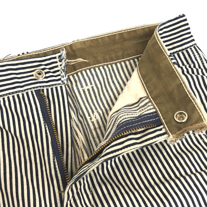 【中古品】【メンズ】 JOE MCCOY ジョーマッコイ 8HOUR UNION HALF PANTS LOT746 エイトアワーユニオン ハーフパンツ ヒッコリー ボトムス 古着 156-260709-rs-09-fur サイズ：28 カラー：ヒッコリー 万代Net店