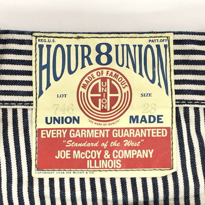 【中古品】【メンズ】 JOE MCCOY ジョーマッコイ 8HOUR UNION HALF PANTS LOT746 エイトアワーユニオン ハーフパンツ ヒッコリー ボトムス 古着 156-260709-rs-09-fur サイズ：28 カラー：ヒッコリー 万代Net店